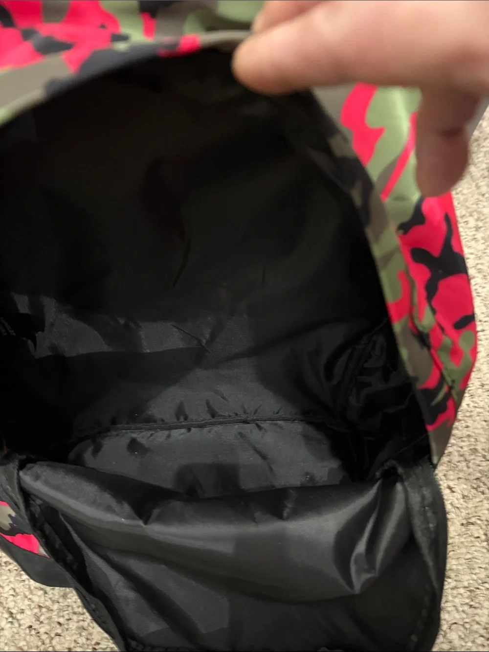 Badgley Mischka Pink & Green Camo Backpack with detachable Fanny pac